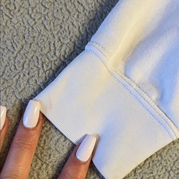 Nike White Hoodie with Black Embroidered Swoosh XS *flawed* for Dying Tie Dye - Picture 8 of 10